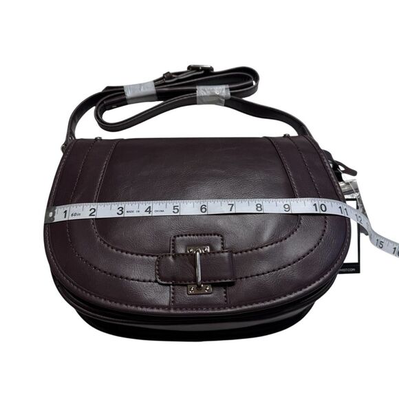 Nine West In The Loop Shoulder Crossbody Bag Dark Burgandy Butterfly New NWT - Picture 8 of 15